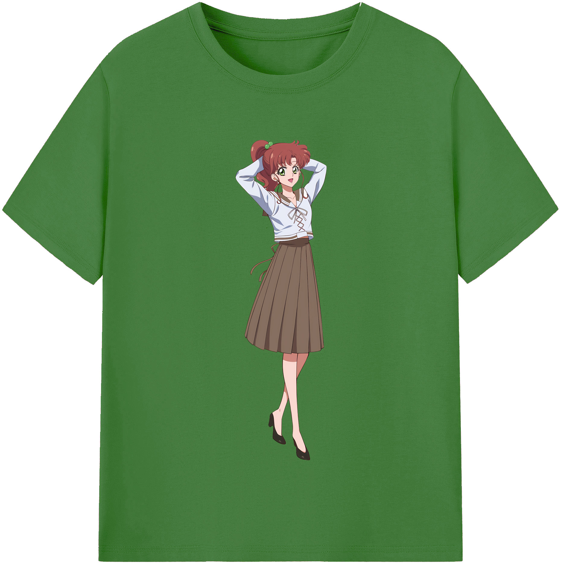 （画像用） 美少女戦士セーラームーン 木野 まこと きの まこと Sailor Moon Kino Makoto （セーラージュピター；Sailor Jupiter） レディースカジュアルプリントTシャツ（綿100％）